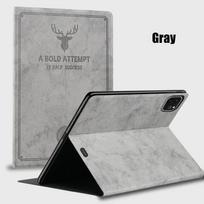 Premium Deer Head Case for IPad Pro M5 13 11 Inch M4 11th Gen A16 Air 7 6 M3 M2 Smart Leather Hard PC Back Tablet Funda iPad Pro 11 M4 2024 pilka