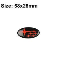 58x28mm Epoxy Car Sticker Steering Wheel Center Emblem Decoration for Subaru XV Forester Impreza Tribeca STI WRX BRZ Legacy raudona