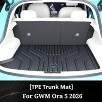For ORA 5 2026 All-Weather TPE Cargo Liner One-Piece Non-slip Waterproof Trunk Mat Boot Tray Carpet Accessories black