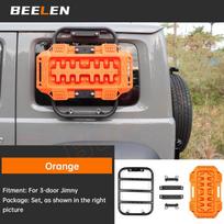 Off-Road Recovery Traction Boards + Window Ladder Brackets For Suzuki Jimny JB64 JB74W 2019-2023 Mud Sand Self Rescue Anti-Skid oranžinė