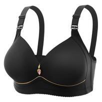 New Large Size Women's Bras Without Steel Ring Comfortable Breathable Gathered Ladies Underwear Bra 46/105 juoda