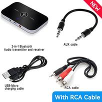 Atnaujintas „Bluetooth 5.3“ garso siųstuvo imtuvas RCA 3,5 mm AUX lizdas USB raktas muzikos belaidis adapteris, skirtas automobilinio kompiuterio televizoriaus ausinėms With RCA Cable