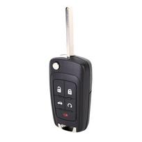 5 Buttons Flip Key Fob Case Shell Cover Replacement Fit for Chevrolet Camaro 2010 2013 gray