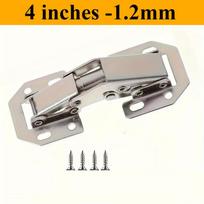 90 laipsnių plieninės spintelės vyriai, kurių negręžiama 4 in -1.2mm-2PCS+4 screw