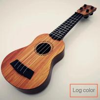 35 cm Yukrili Qin vaikiškas muzikinis žaislas gitara 4 plieninės stygos su irklu Ankstyvojo ugdymo mokymosi muzikos instrumentų dovanos black