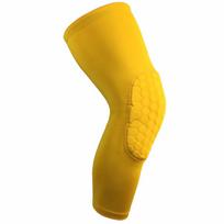 Sports Knee Pad – -Collision Patella Guard for Basketball, Football & Cycling, -Absorbing Leg Protector for Outdoor Training L yellow
