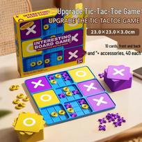 Nine-Palace XO Tic-Tac-Toe Board: Early Education Toy for Kids' Logical Thinking blue