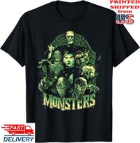 Vintage Funny Monster Mash Frankenstein Horror Movies Lovers T-Shirt, Unisex Tee Unisex T-Shirt M black