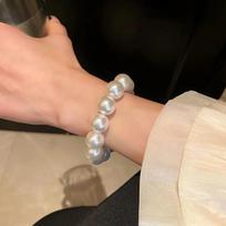 Aihua 4/6/8/10/14mm Elegantiški dirbtinių perlų karoliukų Choker kaklo papuošalai apykaklė moterims Vestuvių nuotakos vakarėlio papuošalai dovanos beige