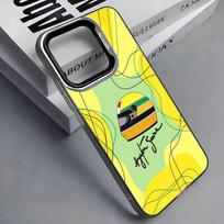 Ayrton S-Senna H-Helmet Phone Case For iPhone 17, 16,15,14,13,12,11 Plus,Pro Max, Colorful Silver Funda Cover iPhone15promax yellow