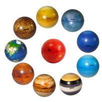 Children'S Eight Star Pinball Toy Moon Star Sponge Elastic Pinching Stress Relieving Toy Printed Planet Education Teaching Tool red
