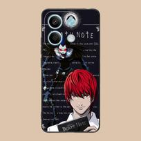 Death Note Kira Light Mobiliojo Telefono Dangtelis skirtas POCO M7 M6 M5 M4 M3 X7 X6 X5 X4 X3 Pro GT 5G Spalvotas Spausdintas Dangtelis Dangtelis Prabangus Poco X3 GT black