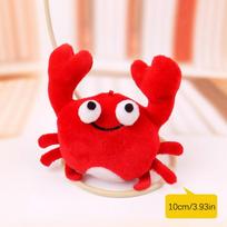Funny Doll Keychain Red Lobster Plush Toys Pendant Crab Stuffed Animal Pp Cotton Toy Cartoon Plush Pendant Girl Gifts as the picture red