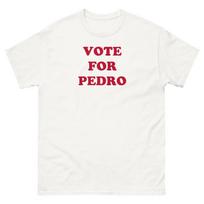 Vote For Pedro Graphic T-Shirt Napoleon Dynamite tee L red