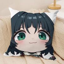 Jane Doe Zenless Zone Zero Cushion Cover Silky Short Plush Invisible Zipper Dustproof Sofa Pillow Case For Home Decor Peach skin 18*18(CM)-1Pcs white