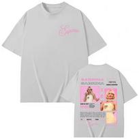 Sabrina Carpenter Grafiniai Marškinėliai Unisex Unisex Drabužiai Mada Y2k Estetika Marškinėlis Vasariniai Laisvi Trumpomis Rankovėmis Marškinėliai M gray