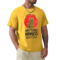 TShirt Hattori Hanzo Sword Sushi Kill Bill Tarantino Uma ThurUnisex Retro Vintage 2024 New Fashion Brand Crew Neck Unisex T Shirts 3XL yellow