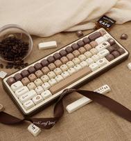 MAIMOOO Coffee Keycap Cherry Pbt Transparent Pc Customized 145Keys 2.25U/2.75U/7U Alice Layout Iso Keycap For Aula F75 F99 brown