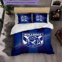 Canterbury-Bankstown Bulldogs Pattern Microfiber 3Pcs Bedding Set Decor Duvet Cover Set For Bedroom Home Use 135cm*200cm
