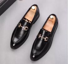2024 Italian Brand Men's Office Business Casual Shoes Men's Split Leather Shoes Lightweight Soft Soled Loafers 43 juoda