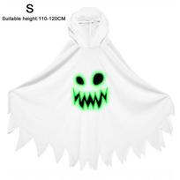 Ghost Face Design Ghost Cosplay Cape White Black Party Dress-Up Costume  Stage Performance Black XS black