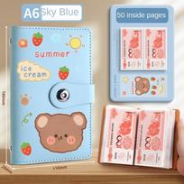 PU Mini Binder Savings Challenge Save Money Savings Challenges Book  Children dangaus mėlyna spalva