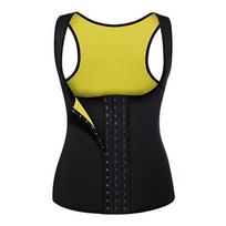 Women Neoprene Tummy Control Waist Cincher Sauna Sweat Slimming Shapewear Vest M juoda
