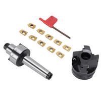 Face Mill Kit MT2 FMB22 Holder 400R 50 22 CNC Indexable High Speed Milling Cutter with 10 APMT1604 Carbide Inserts