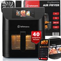 Lehmann beztuštė karšto oro gruzdintuvė, 8 l, 1800 W, su Wi-Fi