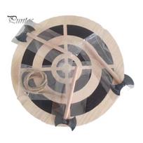 Ax Throwing Target Game Dart Kit, with Wood Disc, 3 Density Board Axes, Rope, for Indoor Outdoor Backyard Family Party Sets