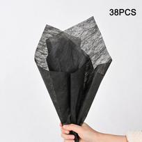 Gėlių pakavimo popierius Permatomas pieno medvilnės pamušalo popierius, skirtas floristui vynioti vestuvių puokštę Minkštas spalvingas dekoratyvinis popierius Black