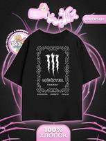 Y2K oversized Monster Energy T-shirt XL gray
