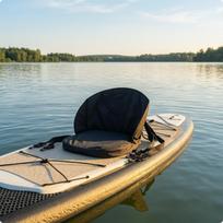 Paddle Board Backrest Seat Adjustable Deck Long-Lasting for Kayaking black