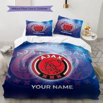 Custom Name Ajax Amsterdam3 Pattern Bedding Quilt Set  Home Decoration  Gift (1 * duvet cover + 2 * pillowcase  without core) 140x200cm