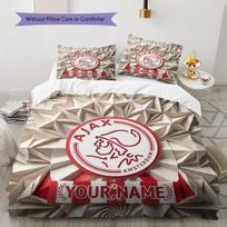 Custom Name Ajax Amsterdam3 Pattern Bedding Quilt Set  Home Decoration  Gift (1 * duvet cover + 2 * pillowcase  without core) 200x200cm