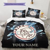 Custom Name Ajax Amsterdam3 Pattern Bedding Quilt Set  Home Decoration  Gift (1 * duvet cover + 2 * pillowcase  without core) 155x200cm