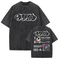 MF DOOM Išplėtos juodos spalvos grafinis marškinėlis Hip Hop Rap Streetwear Unisex Tee L black