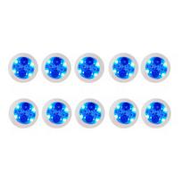 10 vnt. LED šviečiantis vyno taurės padėkliukas, maitinamas baterijomis, šviečianti taurės lipdukas, šviečiantis padėkliukas, butelis Blue light