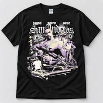 Grand Theft Auto San Andreas Graphic T-Shirt Retro Gaming Gildan 5000 2XL gray