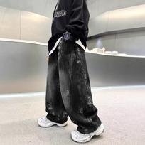 Boys Casual Jeans Big Kids Spring Autumn Denim Trousers 170cm gray