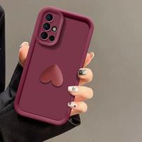 Madingas Ass TPU dėklas Samsung Galaxy A51 A71 A56 A36 A26 A16 A55 A35 A25 A15 A54 A34 A24 A14 A53 A13 A52 S25 S24 FE Silikoninis saldainio spalvos telefono dėklas Samsung Galaxy S21Ultra vyno raudonos spalvos