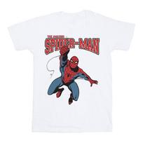 Marvel Mens Spider-Man Leap T-Shirt S balta
