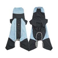 Pamper it, new bag belly dog raincoat corgi raincoat four feet waterproof all-inclusive pet raincoat medium dog color matching easy to wear XL dangaus mėlyna spalva