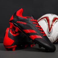 Men's outdoor sports shoes, casual and fashionable football shoes, ultra-light men's football boots 45 red