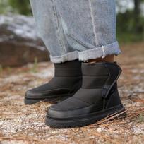 Unisex Sniego Batai: Plušu užpildyti, Velcro, vidutinio ilgio iki blauzdos slidinėjimo batai vyrams, moterims ir vaikams 31 gray