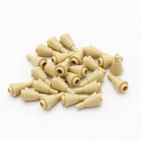 120 vnt. Plyta 11610 Kūgis 1x1 Apverstas su strypeliu Statybiniai blokeliai Ledų ragelis Švietimo žaislas Suderinamas, surenkamos dalelės beige