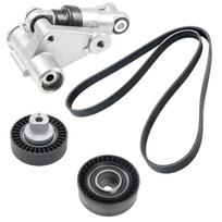 Diržo ir įtempiklio serviso komplektas BMW E46 E39 E60 E38 E65 E66 X3 E83 X5 E53 M54 varikliui 11281748131 11287838797 11287841228 1 SET white