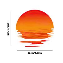 Car Window Decals Weather-Resistant Coconut Palm Stickers Long Lasting Motorcycle Decals Fadeless Stickers For Car Truck Van orange