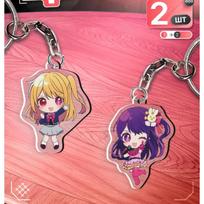 Anime Acrylic Key Ring for Oshi No Ko Ai Hoshino Akane Kurokawa Aqua Hoshino Creative Acrylic Backpack Charm Birthday Gift pink