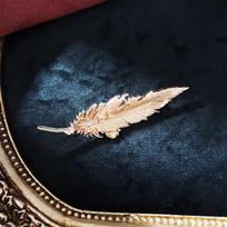 Retro Metal Feather Leaf Brooch Men Suit Shirt Lapel Pin Corsage Dress Badge Brooches for Women Fashion Jewelry Accessories auksas